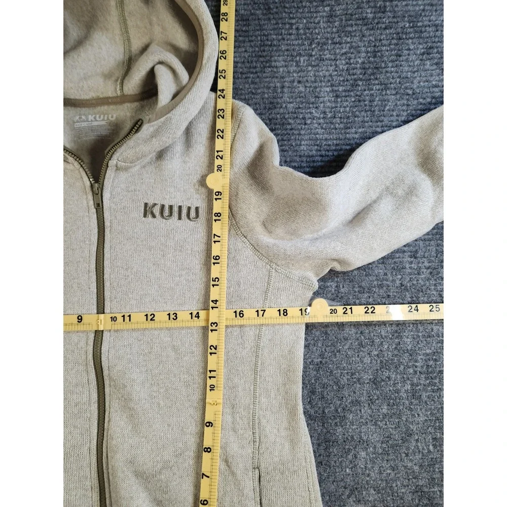 Kuiu Base Camp High Loft Sweater Fleece Hoodie Womens L Oatmeal Full Zip Jacket - Picture 4 of 6